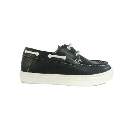 Lumberjack Seattle SB28704 Scarpe Bambino Mocassini Stringati Vera Pelle Blu