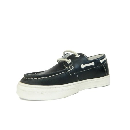 Lumberjack Seattle SB28704 Scarpe Bambino Mocassini Stringati Vera Pelle Blu