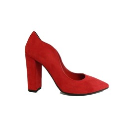 Estro Donna Made in Italy 860 Scarpe Donna Decollete a Punta con Tacco Alto Rosso