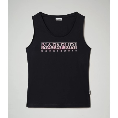 Napapijri NA4FAG Silea Top Canotta Donna Cotone Blu Notte Pink