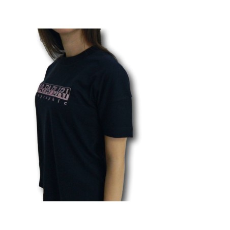 Napapijri NA4FAF Silea T-Shirt Donna Cotone Blu Notte Pink