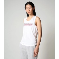 Napapijri NA4FAG Silea Top Canotta Donna Cotone White Pink