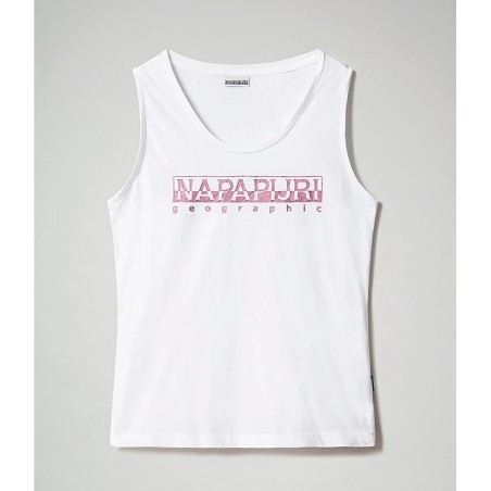 Napapijri NA4FAG Silea Top Canotta Donna Cotone White Pink