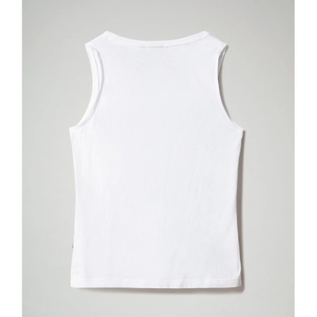 Napapijri NA4FAG Silea Top Canotta Donna Cotone White Pink