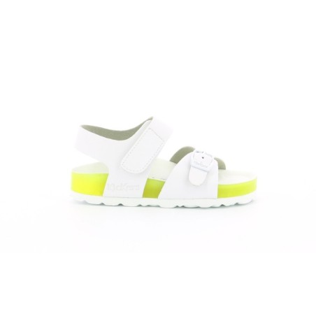 Kickers SUNKRO Sandali Bambina con Strappo Bianco Giallo