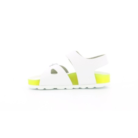 Kickers SUNKRO Sandali Bambina con Strappo Bianco Giallo