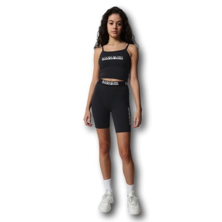 Napapijri NA4F55 N-Box Leggins Corto Donna in Cotone Nero
