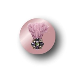 NO GIFT MORE LOVE GD020 Felpa Donna Cotone Garzato con Accessorio Nero 2