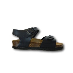 Evoca Bio Made in Italy EJ606A Sandali Bambino con Fascia Regolabile Blu