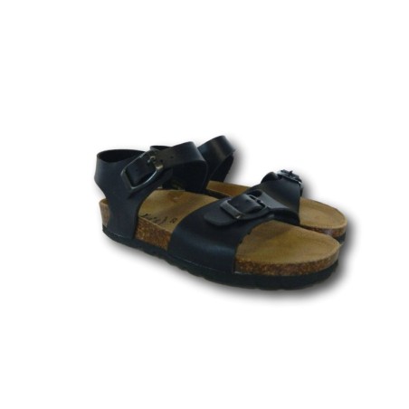 Evoca Bio Made in Italy EJ606A Sandali Bambino con Fascia Regolabile Blu