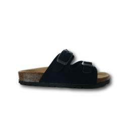 Evoca Bio Made in Italy EJ620A Ciabatte Bambino con Doppua Fascia Regolabile Blu