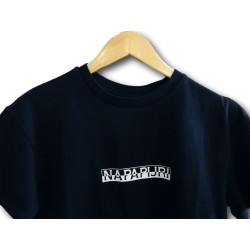 Napapijri NA4EYZ S-Box W Cropped T-Shirt Corta a Manica Corta Donna in Cotone Blu 2