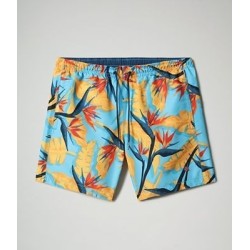 NAPAPIJRI NA4F7K Costume Mare Piscina Bagno Short  Stampato Blu