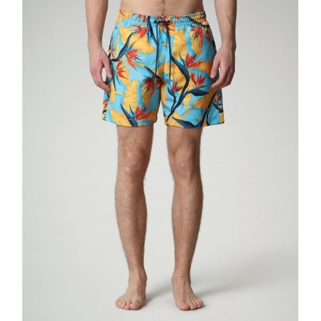 NAPAPIJRI NA4F7K Costume Mare Piscina Bagno Short  Stampato Blu