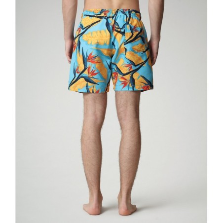 NAPAPIJRI NA4F7K Costume Mare Piscina Bagno Short  Stampato Blu