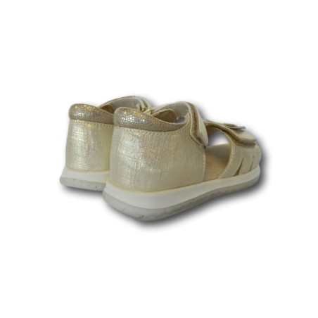 Beppi 2184352 Scarpe Bambina Sandali Primi Passi con Fascia Regolabile Oro