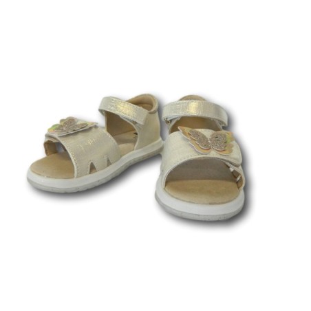 Beppi 2184352 Scarpe Bambina Sandali Primi Passi con Fascia Regolabile Oro