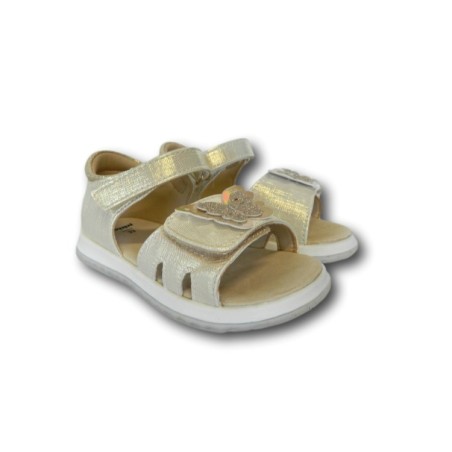 Beppi 2184352 Scarpe Bambina Sandali Primi Passi con Fascia Regolabile Oro