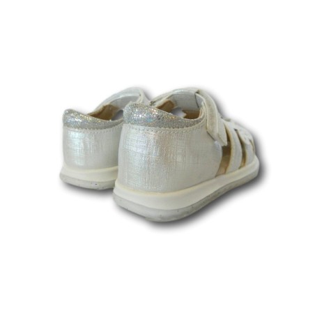 Beppi 2184381 Scarpe Bambina Sandali Primi Passi con Cinturino Bianco
