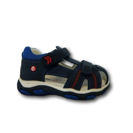 Beppi 2184300 Scarpe Bambino Sandali Primi Passi con Doppia Fascia Regolabile Blu