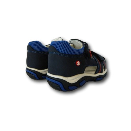 Beppi 2184300 Scarpe Bambino Sandali Primi Passi con Doppia Fascia Regolabile Blu