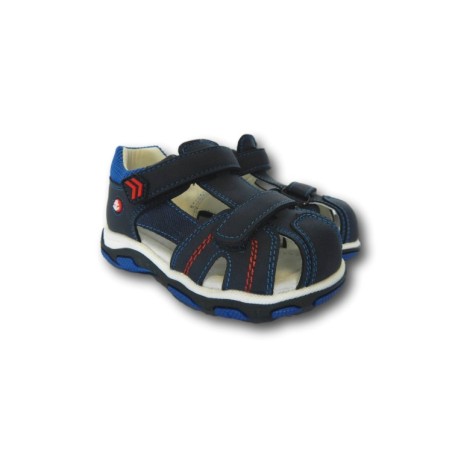 Beppi 2184300 Scarpe Bambino Sandali Primi Passi con Doppia Fascia Regolabile Blu