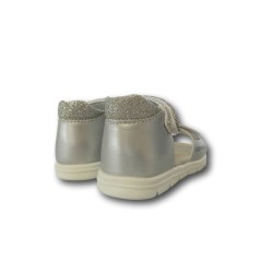 SUPERGA S13T258 Sandali Bambina con Doppia Fascia Regolabile Argento 2