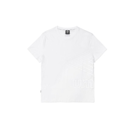 Umbro RAM260B T-Shirt Uomo Big Logo Catarifrangente Bianco