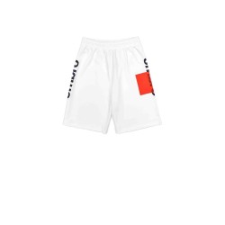 Umbro RAP268B Pantaloncini Uomo con Stampa Geometrica in Cotone Garzato Bianco 2