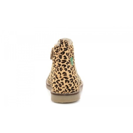 Kickers TYPIK Scarpe Bambina Stivaletti Beige Leopard