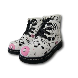 Love Details LOV9540 Stivaletti Bambina Anfibi Graffiti Bianco 2