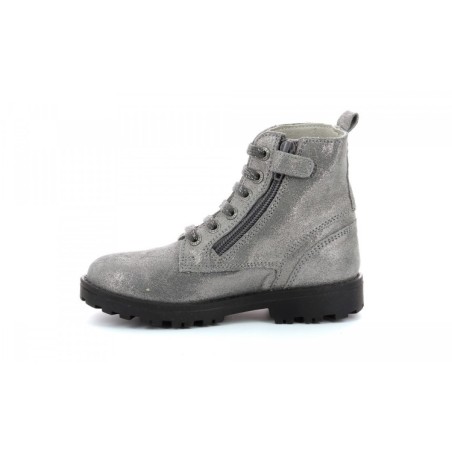 Kickers Grooke Stivaletti Bambina Anfibi Argento Metallizzato