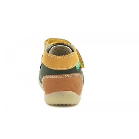 Kickers Bonkro 2 Scarpe Bambino Primi Passi in Vera Pelle Multicolor