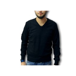 Ne Pas 11217 Made in Italy Pullover Uomo con Scollo a V Blu 2