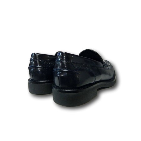 V ITALIA Made in Italy COLVEN Scarpe Uomo Mocassini Collage Abrasivato Blu