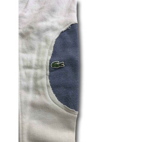 Just For Poor ROSBERG C LACOSTE Felpa Unisex in Cotone con Cappuccio Bianco Jeans