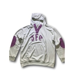 Just For Poor ROSBERG C LACOSTE Felpa Unisex in Cotone con Cappuccio Bianco Fucsia