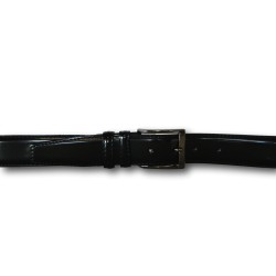 Made in Italy 035 Cintura Uomo 3,5 cm in Pelle Abrasivato Nero