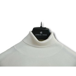 Urban Ring UR10004 Maglione Uomo Dolcevita Melange Ecru 2