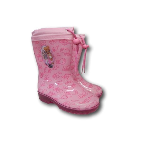 NANANA Surprise NAP7225 Stivaletti Galosce Bambina per la Pioggia con Luci Rosa