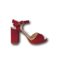 Anno Zero 010 Sandali Donna Tacco Alto con Cinturino Rosso