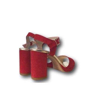 Anno Zero 010 Sandali Donna Tacco Alto con Cinturino Rosso