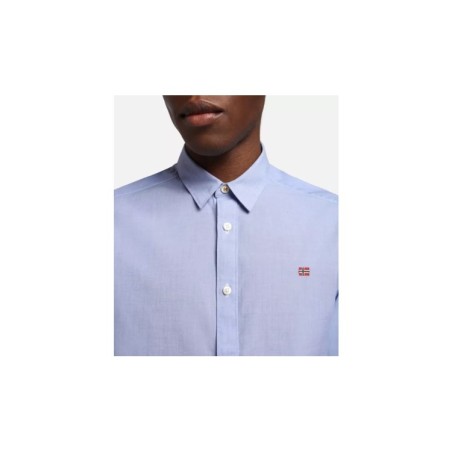 Napapijri NA4G2Y G-GRAIES Camicia Uomo Maniche Corte in Cotone Blu 