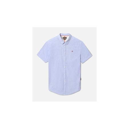 Napapijri NA4G2Y G-GRAIES Camicia Uomo Maniche Corte in Cotone Blu 