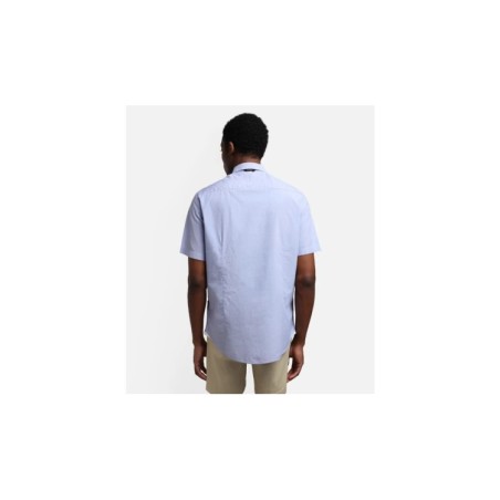 Napapijri NA4G2Y G-GRAIES Camicia Uomo Maniche Corte in Cotone Blu 