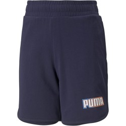 Puma 847295 06 Alpha Shorts Pantaloncini Junior in Cotone Blu