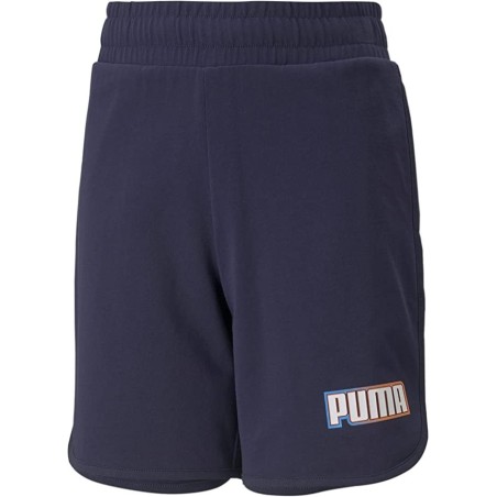 Puma 847295 06 Alpha Shorts Pantaloncini Junior in Cotone Blu
