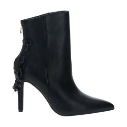 Gold & Gold GD676 Scarpe Donna Stivaletti Tacco Alto Con Catena Nero