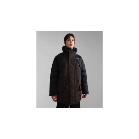 Napapijri Epoch Solid NP0A4GS2 Giacca Lunga Con Cappuccio Uomo Marrone  