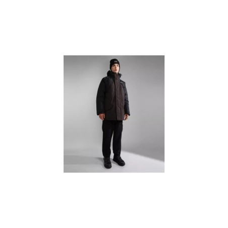 Napapijri Epoch Solid NP0A4GS2 Giacca Lunga Con Cappuccio Uomo Marrone  